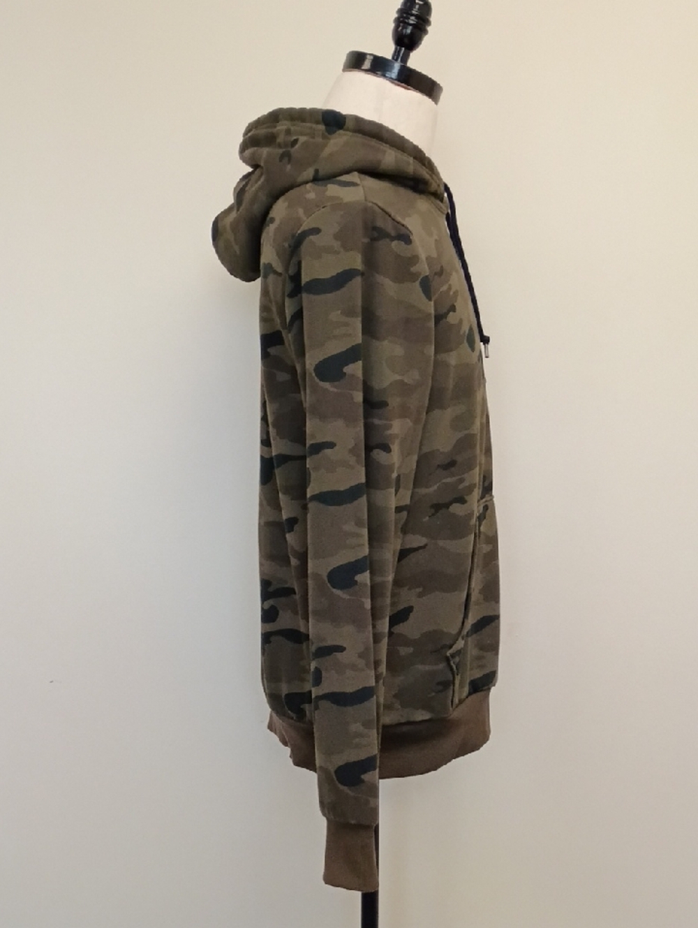 Old Navy Camo Pullover Hoodie Olive Green Camouflage Sweatshirt Size Small - Picture 4 of 11